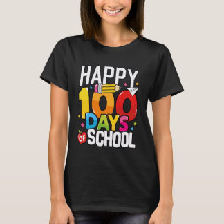 100 dagen school Gelukkige 100e dag school leraren T-shirt
