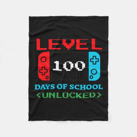 100 dagen school geopend 3 fleece deken (Voorkant)