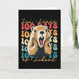 100 dagen school grappig dier dag mijlpaal cadeau kaart