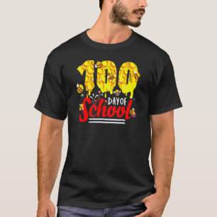 100 Dagen School Groep Schattige Bijen Grappige Le T-shirt