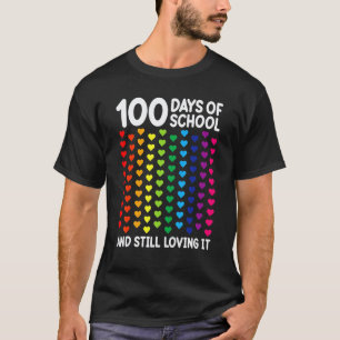 100 Dagen School Hart Leraar Kinderen Studenten T-shirt
