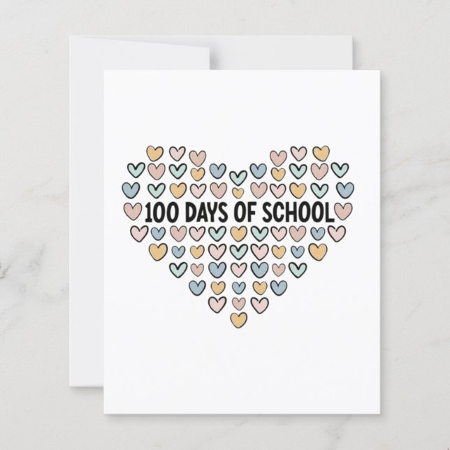 💖 100 dagen School Heart Design (Voorkant)