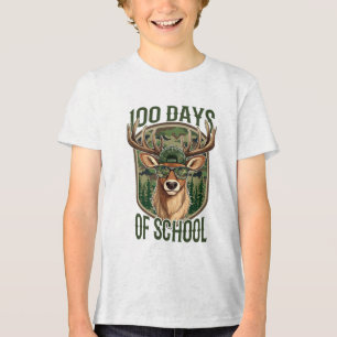 100 dagen school herten camouflage leraar grappig Tri-Blend shirt