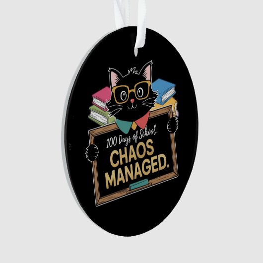 100 dagen school hoe deze grappige leraar overleef ornament (voorkant)