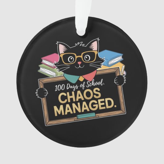 100 dagen school hoe deze grappige leraar overleef ornament (voorkant)