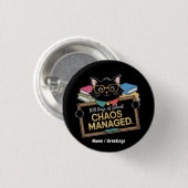 100 dagen school hoe deze grappige leraar overleef ronde button 3,2 cm (Voorkant /achterkant)