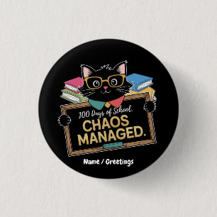 100 dagen school hoe deze grappige leraar overleef ronde button 3,2 cm