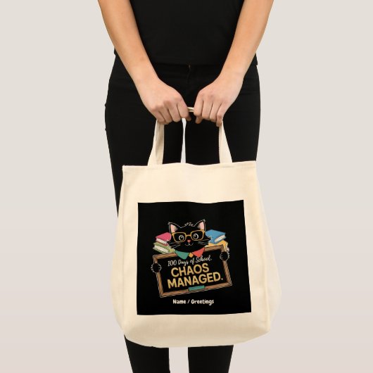 100 dagen school hoe deze grappige leraar overleef tote bag (Voorkant (product))