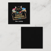 100 dagen school hoe deze grappige leraar overleef vierkante visitekaartje (Voorkant / Achterkant)