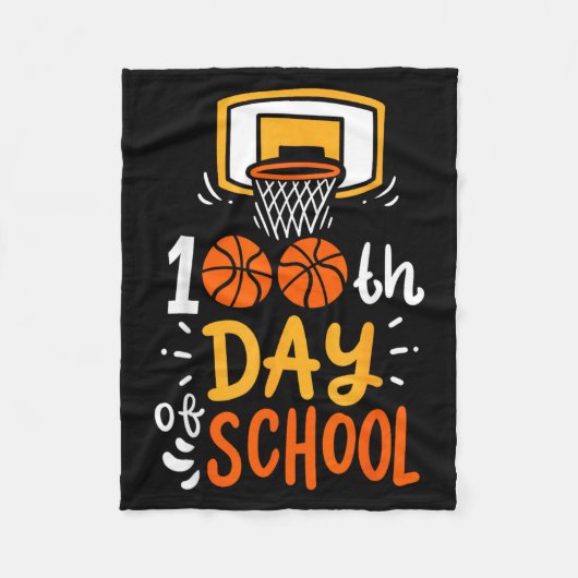 100 dagen school honkbal fleece deken (Voorkant)