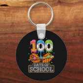 100 dagen school honkbal ijsdruppel student sleutelhanger (Voorkant)