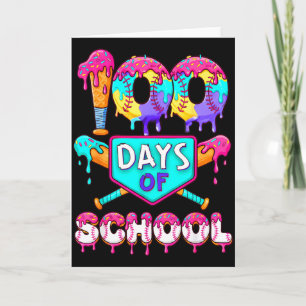 100 dagen school honkbal jongens kids kaart