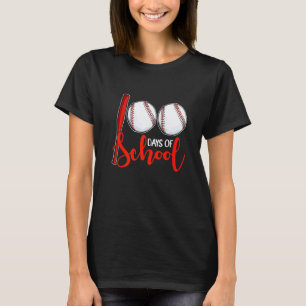 100 dagen school honkbal leraar jongens 100ste dag t-shirt