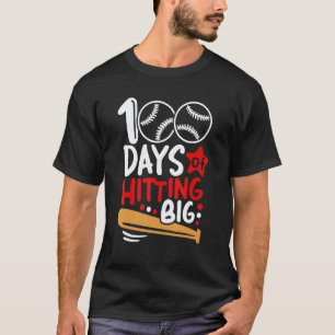 100 dagen school honkbal leraar kinderen 100ste da t-shirt