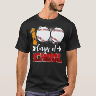 100 dagen school honkbal leraar kinderen 100ste da t-shirt
