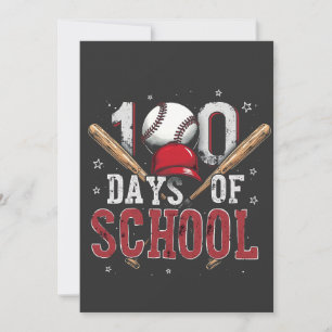 100 dagen school honkbal sportliefhebbers  feestdagenkaart