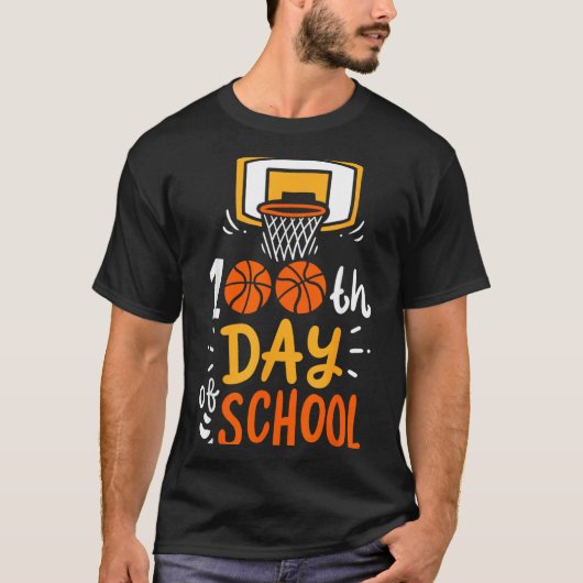 100 dagen school honkbal t-shirt (Voorkant)