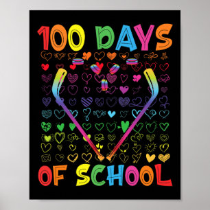 100 Dagen School Ijshockeysticks Jongens Meisjes 1 Poster