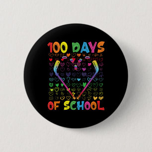 100 Dagen School Ijshockeysticks Jongens Meisjes 1 Ronde Button 5,7 Cm