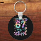 100 dagen school ik heb 67 dagen school overleefd sleutelhanger (Voorkant)