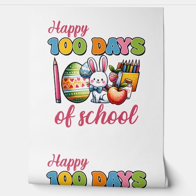 100 Dagen School Jongen Meisje Pasen 100 Dag van S Behang (Afrollen)
