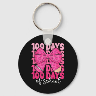 100 Dagen School Juf Meisjes Kids Coquette Strik Sleutelhanger