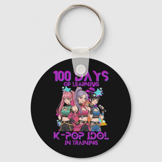 100 dagen school K Pop 100 dagen sterker kinderen Sleutelhanger (Voorkant)