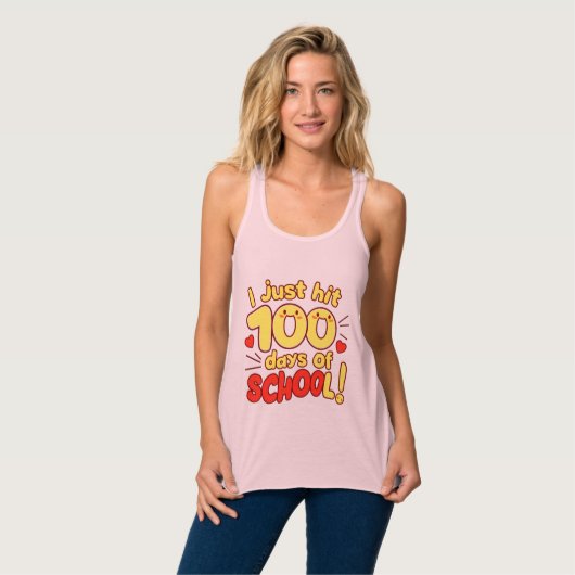 100 dagen School Kawaii Style Design Tanktop (Volledige Voorkant)