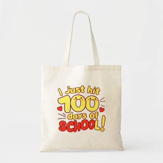 100 dagen School Kawaii Style Design Tote Bag (Voorkant)