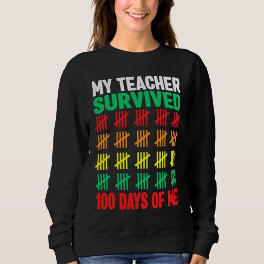 100 dagen school Kinderen 100ste dag van school k Trui (Voorkant)