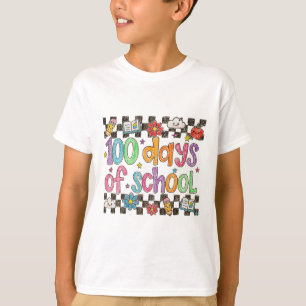 100 dagen school kleurpotlood handschriftstijl ler t-shirt