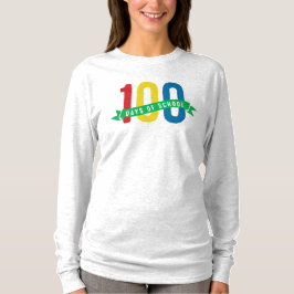 100 dagen school kleurrijke leraar t-shirt