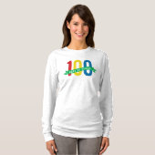 100 dagen school kleurrijke leraar t-shirt (Voorkant volledig)