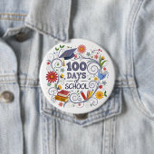 "100 dagen school"-knop ronde button 4,0 cm (In situ)