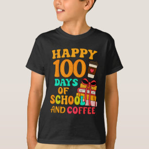 100 dagen school koffieliefhebber 100ste dag van s t-shirt