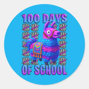 100 dagen school lama gamen grappig cool kids ronde sticker