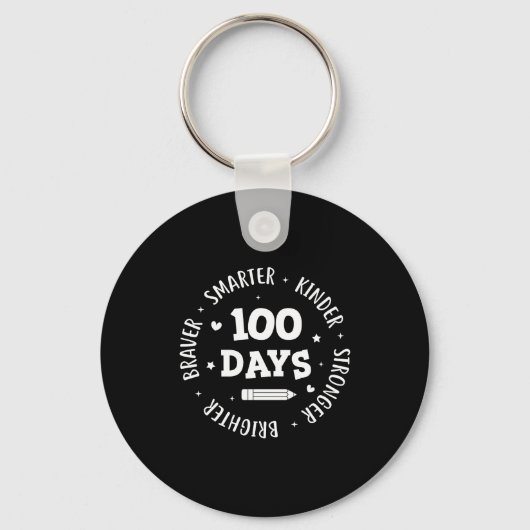 100 dagen school leraar 100ste dag van school Sma Sleutelhanger (Voorkant)