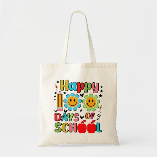 100 dagen school. Leraar appreciatie. Leraar Tote Bag (Voorkant)