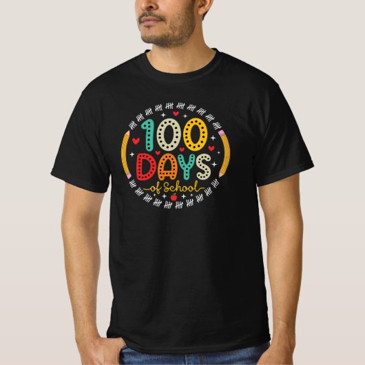 100 dagen school leraar student t-shirt (Voorkant)
