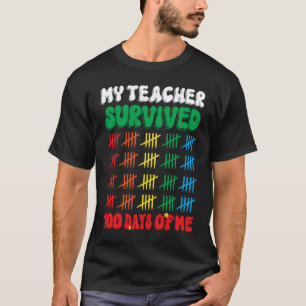 100 dagen school leraren kinderen 100ste dag van s t-shirt