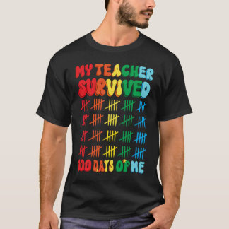 100 dagen school leraren kinderen 100ste dag van s t-shirt