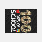 100 Dagen School Lerares Luipaard 100e Dag Van Sc Fleece Deken (Voorkant (Horizontaal))