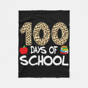 100 Dagen School Lerares Luipaard 100e Dag Van Sc Fleece Deken