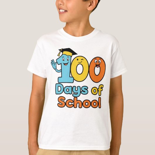 100 dagen school | Leuke schoolviering T-shirt (Voorkant)