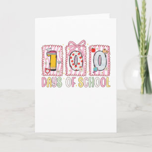 100 dagen school Lief Kleurrijk 100ste dag Kaart