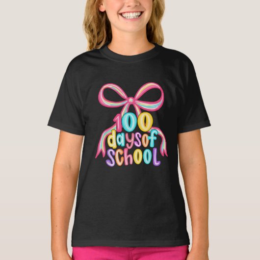 100 dagen school luipaard boog potlood  t-shirt (Voorkant)