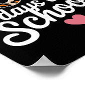 100 dagen school luipaard hart meisjes vrouwen kin poster (Hoek)