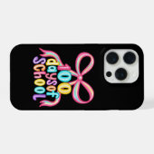 100 dagen school luipaard strik potlood iPhone hoesje (Achterkant horizontaal)