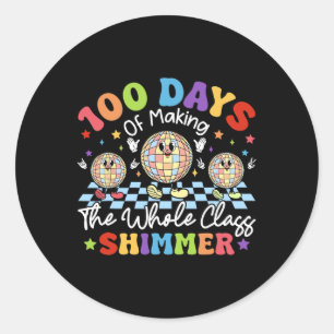 100 dagen school maken van de hele CL Shimmer Gir Ronde Sticker