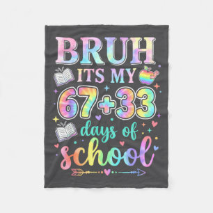 100 dagen school man het is mijn 67 33 dagen schoo fleece deken